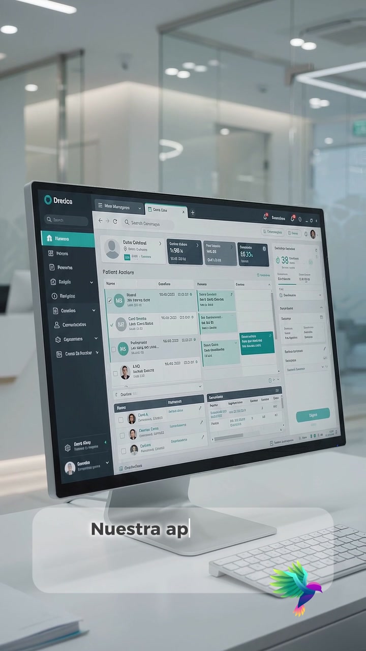 Vista del dashboard de la clínica en el reel de VIZUAL